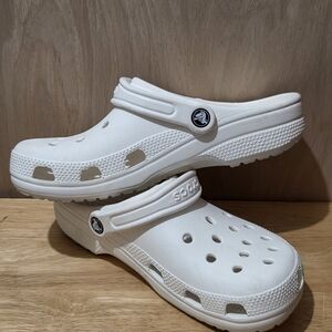 CROCS Kids White Classic Clog Sandals